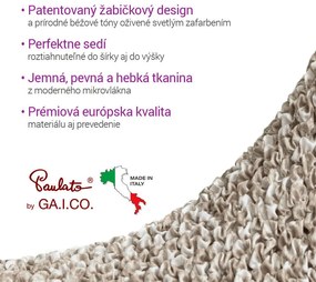 Bielastické poťahy GLORIA béžová dvojkreslo (š. 120 - 160 cm)