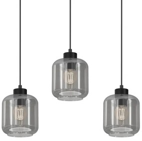 Luster na lanku SOMBRA 3xE27/60W/230V šedá