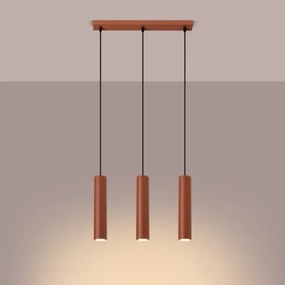 Sollux SL.1491 - Luster na lanku LAGOS 3xGU10/10W/230V červená
