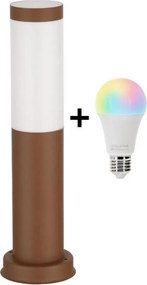 Brilagi - LED RGBW vonkajšie svietidlo 1xE27/9W/230V 40 cm IP44 hnedé