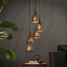 Luster 80-94 5 x Ø15cm industry cone - PRODUKT JE SKLADOM U NÁS - 1Ks - Komfort-nábytok