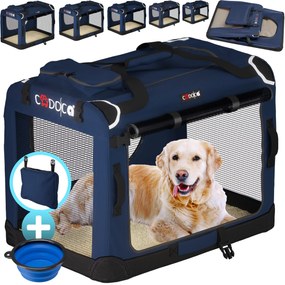 InternetovaZahrada Prenosná taška pre psa XXL 90x61x65 cm - modrá