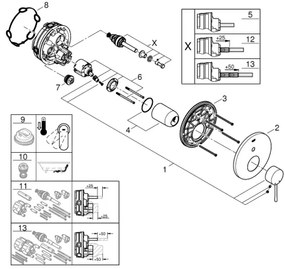 GROHE 24058AL1 - Batéria ESSENCE antracit