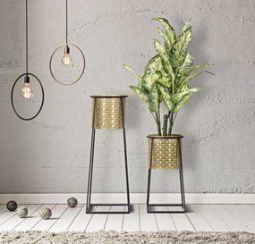 Sada 2 ks kvetinových stojanov Couple Cup čierno-zlatá