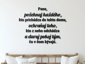 drevko Drevený citát Pane, požehnaj každého Rozmer obrazu: 48 x 61,5 cm, Farba dekorácie: Čierna