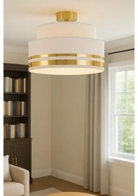 Stropné svietidlo TAMI 1xE27/60W/230V pr. 40 cm béžová/zlatá