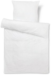 Krepová posteľná bielizeň, biela, štandardná veľkosť