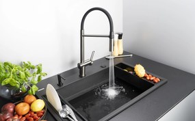 Deante Magnetic, súprava príslušenstva k kuchynskému drezu série Magnetic, čierna matná, DEA-ZZMKN22K
