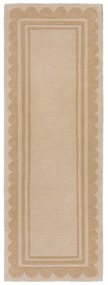 Flair Rugs koberce Ručne všívaný behúň Lois Scallop Natural - 80x230 cm