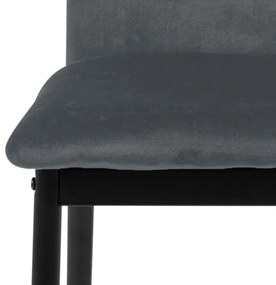 Actona 4x Jedálenská stolička Demina - tmavosivá / čierna
