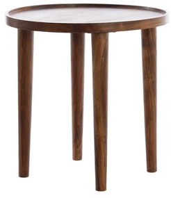 Okrúhly odkladací stolík z masívu akácie ø 45 cm Qiano – Light &amp; Living