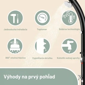 Solárna sprcha BOW, 20l, čierna Monzana
