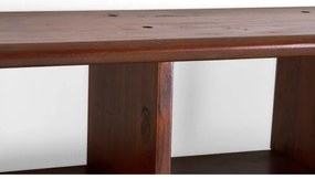 furniture-nabytek.cz - Masívna nástenná polica Catana z borovicového dreva, lakovaná, hnedá – 100×25×25 cm