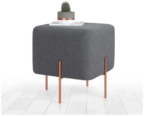 Tmavosivý taburet Copper – Artie