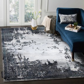 Moderný koberec DE LUXE 2078 ornament vintage - Štrukturálny sivá Veľkosť: 120x170 cm