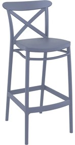 CROSS BAR 75 záhradná barová stolička dark grey