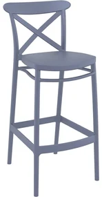 CROSS BAR 75 záhradná barová stolička dark grey