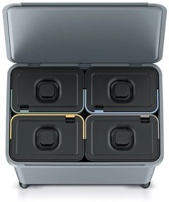 Odpadkový kôš SYSTEMO 4x10 L sivý