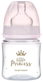 Canpol Babies fľaša so širokým hrdlom Royal Baby Pink 120ml