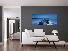 Obraz majáka a more (120x50 cm)