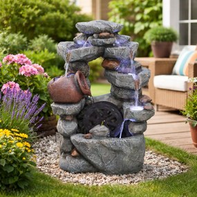 Záhradná fontána BestBerg EF-12 / polyresin / 57 x 34,5 x 74 cm