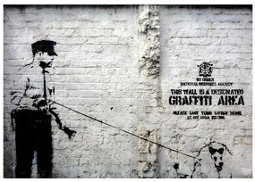 Artgeist Fototapeta - Banksy - Graffiti Area Veľkosť: 100x70, Verzia: Premium