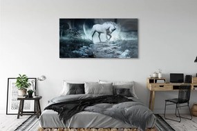 Obraz na akrylátovom skle Forest unicorn moon 140x70 cm