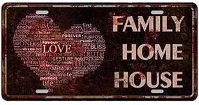 Ceduľa značka Family - Home - House