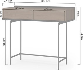 Elegantná konzola Zenar 100 cm so zásuvkami - orech / čierna