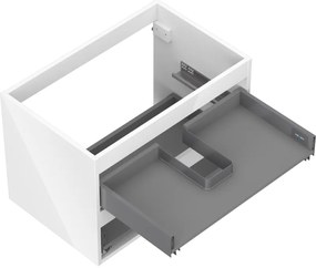 Mexen Box-A, závesná skrinka 70 cm, 2 zásuvky, biela lesklá, 91AX0-0700-470-2-00