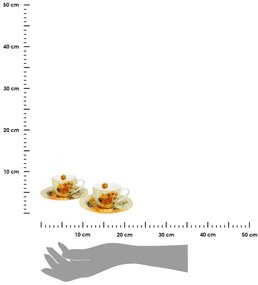 Porcelánová šálka s podšálkou Van Gogh Sunflowers 90 ml sada 2ks