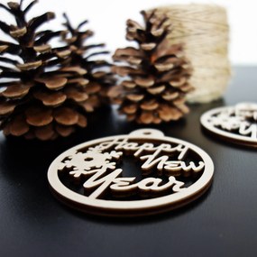 SENTOP | Vianočné ozdoby z dreva a plastu, Vianočné dekorácie drevené , drevené doplnky PR0064-Wooden decorations