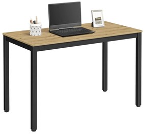 Čierny jedálenský stôl s doskou v dekore dub artisan TESSA 120x60 cm