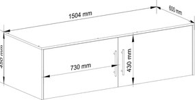 Nadstavec na skriňu S 150 dub sonoma