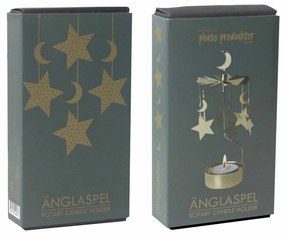 Pluto Design Rotujúci svietnik Moon and Stars Gold