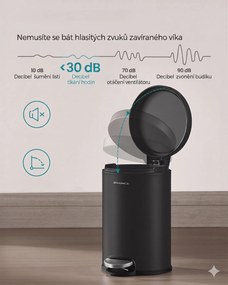 Odpadkový koš Jelis 3 L černý