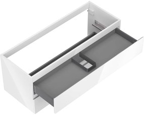 Mexen Orio, kúpeľňová skrinka 120 cm, 2 zásuvky, biela lesklá, 91A10-12047-2-BFF00