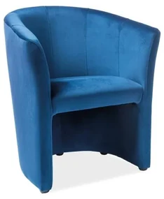 Sedacia súprava Cuba Velvet, kreslo, modrá