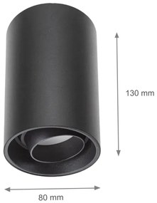 Bodové svietidlo CHLOE 1xGU10/50W/230V čierna