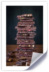 Gario Plagát Veža z dezertnej čokolády Farba rámu: Bez rámu, Veľkosť: 30 x 45 cm