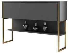 Komoda Luxe Anthracite and Gold