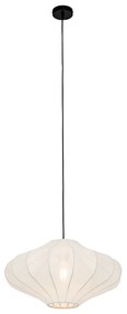 Dizajnové závesné svietidlo biele hodvábne 50 cm - Plu