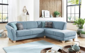 XXXLutz ROHOVÁ SEDAČKA, textil, svetlomodrá Sit & More - Sedačky - 000144005309