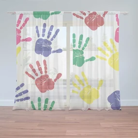 Sablio Záclony Farebné otlačky: 2ks 150x250cm