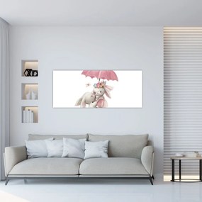 Obraz - Akvarelové zvieratko N⁰3 (120x50 cm)
