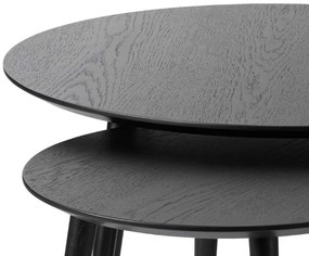 Sada konferenčných stolíkov Paricia 88 cm čierny dub