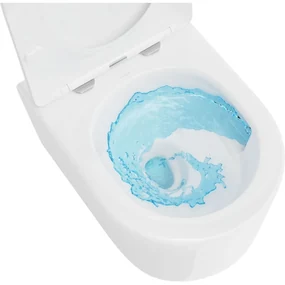 Mexen Sofia, závesná WC misa 490x360x355 mm, Rimless Tornádo + WC sedadlo z duroplastu, biela lesklá, 30540400T