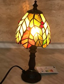 Dekoratívna Tiffany lampička LÍSTKY 12*30