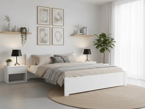 Posteľ IKAROS 180 x 200 cm, biela Rošt: S lamelovým roštom, Matrac: Matrac COCO MAXI 20 cm