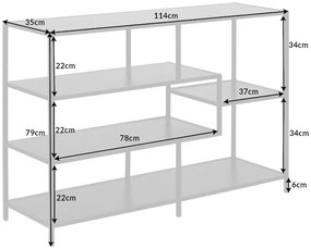 Polica Slim Line 115x80cm čierny jaseň